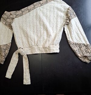 Gimmick Brand Off The Shoulder Tie Waist Blouse  Size S